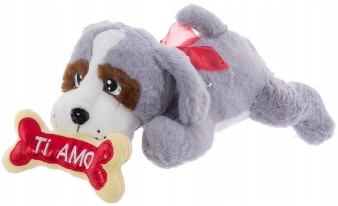 Tulimi: Plyšový psík 40cm (sivý)