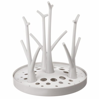 Univerzálna sušička, odkvapkávač na fľaše a cumlíky – sivá, biela