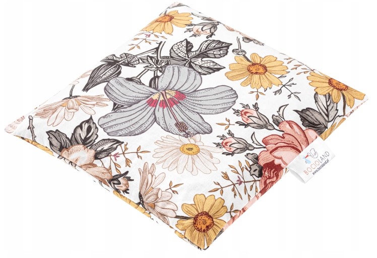 Veľký nahrievací vankúšik Retro Garden s kôstkami