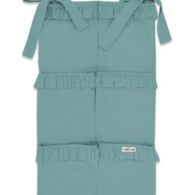 Vreckár na postieľku ROYAL s volánikmi (tm. mätový)