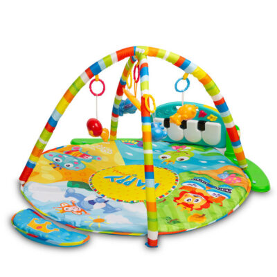 Vzdelávacia edukačná hracia podložka s hrazdičkou a so zvukmi, Safari