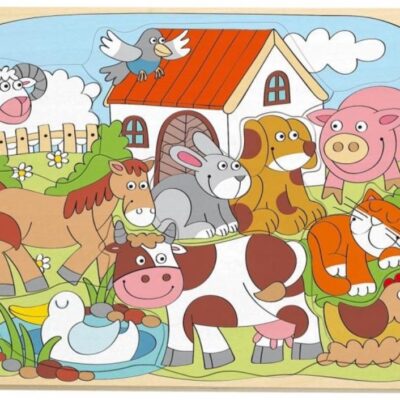 Woody: Náučné drevené puzzle Farma