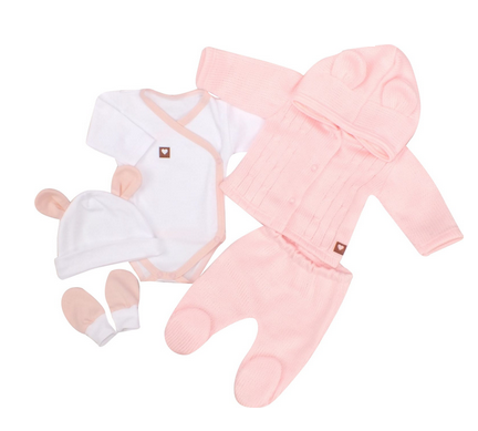 Z & Z 5-dielna kojenecká súpravička do pôrodnice - růžová, biela