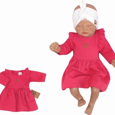 Z & Z Detské teplákové šatôčky/tunika Princess - amarant, veľ. 74