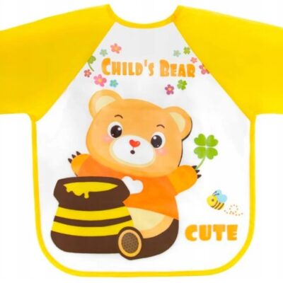 Nepremokavý podbradník Medvedík (žltý)