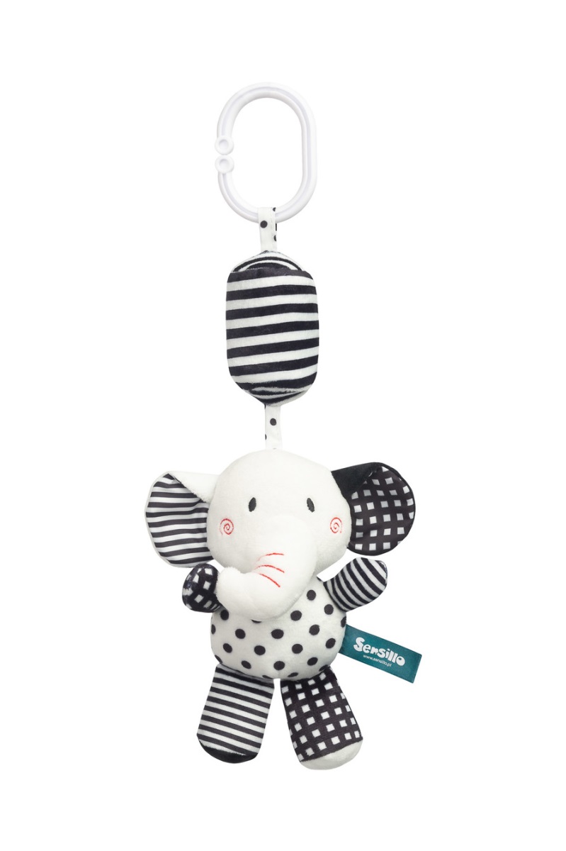 Závesná hračka do kočíka BLACK&WHITE - Slon