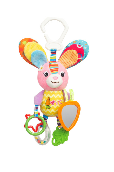 Závesná hračka, hrkálka - Zajačik