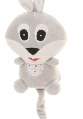 Závesná plyšová hračka Rabbit s melódiou (sivá)