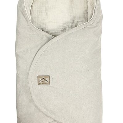 Zavinovacia deka s kapucňou Little Elite, 100 x 115 cm, Kralovská koruna - sivá