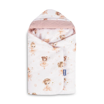 Zavinovačka 2v1 do autosedačky, kočíka, mušelín, bavlna, Baletka, púdrovo ružová