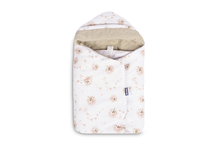 Zavinovačka 2v1 do autosedačky, kočíka, mušelín, bavlna, Púpava, béžová