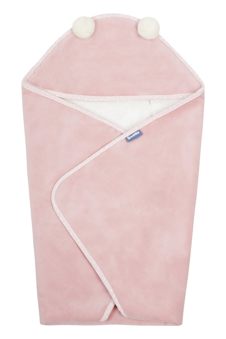 Zavinovačka do autosedačky plyšová, 75x75cm - ružová