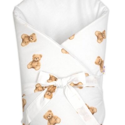 Zavinovačka na zaväzovanie, bavlna - Míša, biela s potlačou