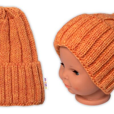 Zimná čiapka Mom and Baby (pomarančová)