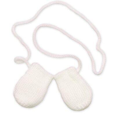 Smotanové zimné pletené rukavičky