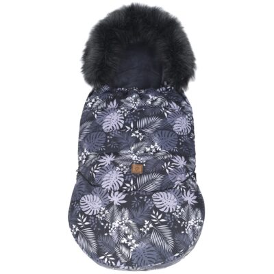 Zimný fusak COMBO s kožušinkou, Palmy, 114 x 52 cm