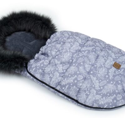 Zimný fusak Lux s kožušinkou Šišky (grafit/sivý)