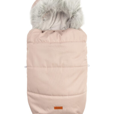 Zimný fusák s kožušinou 100x50cm, púdrovo ružový